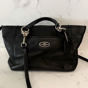 Coach leather purse crossbody or small tote handles